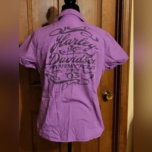 Button up Harley Davidson top